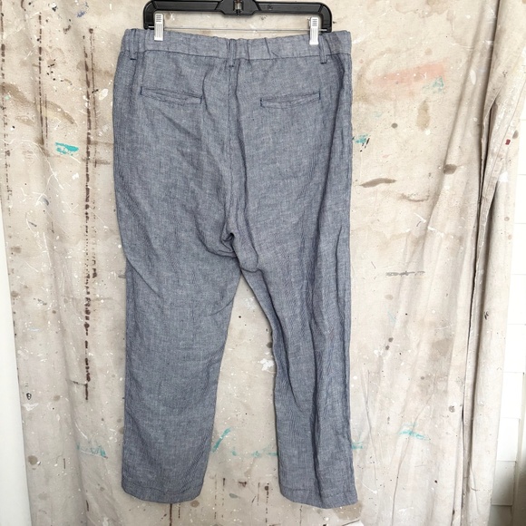 120% Lino Striped Linen Trousers - Picture 3 of 4